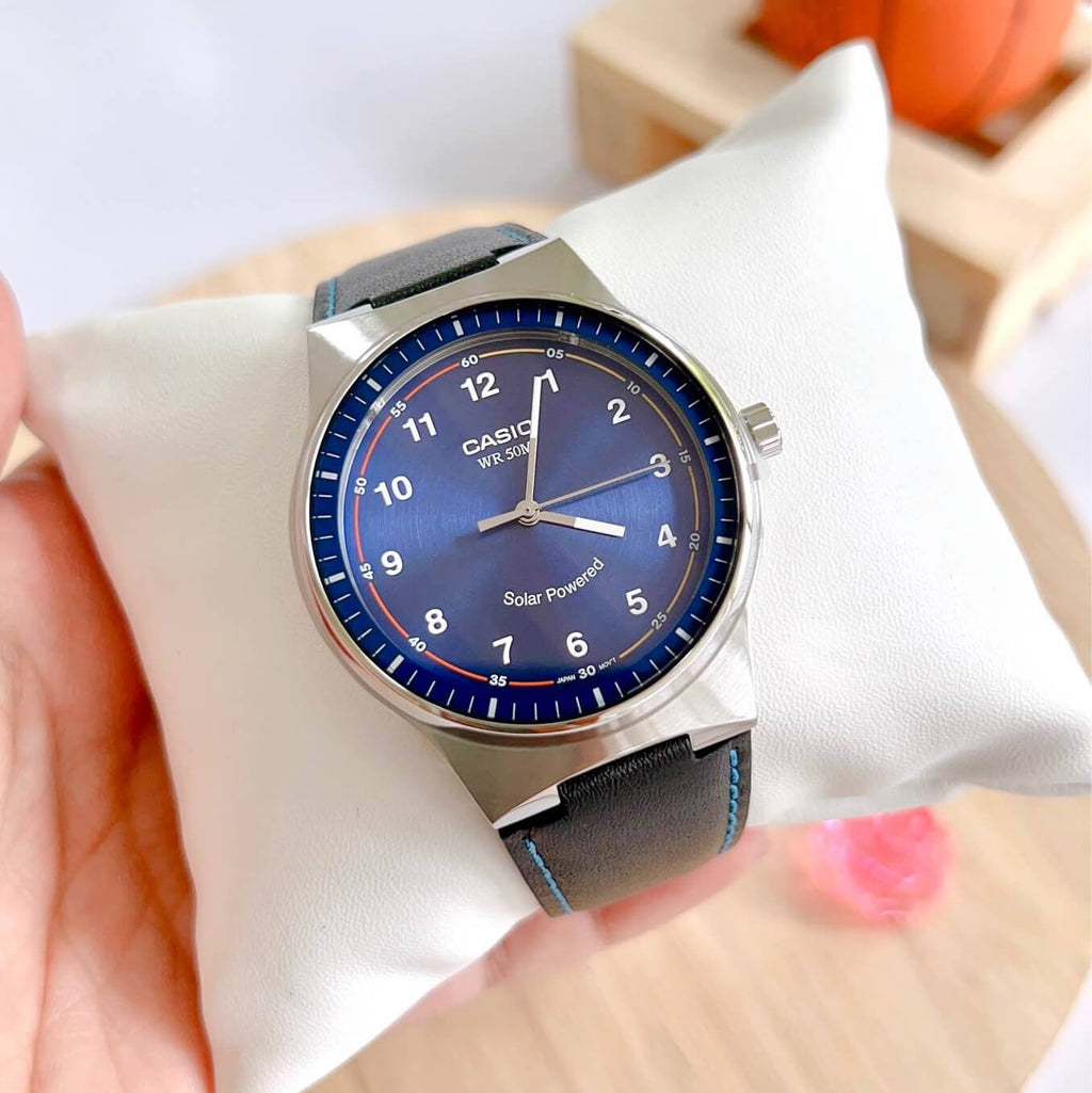 WW2719 Casio Standard Solar Powered Leather Belt Watch MTP-RS105L-2BVDF