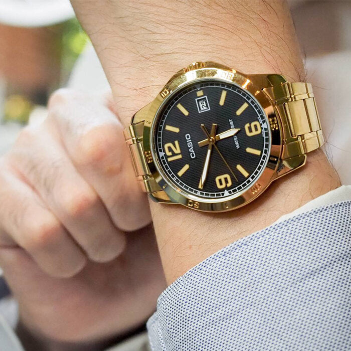 WW2564 Casio Standard Date Golden Chain Watch MTP-V004G-1BUDF