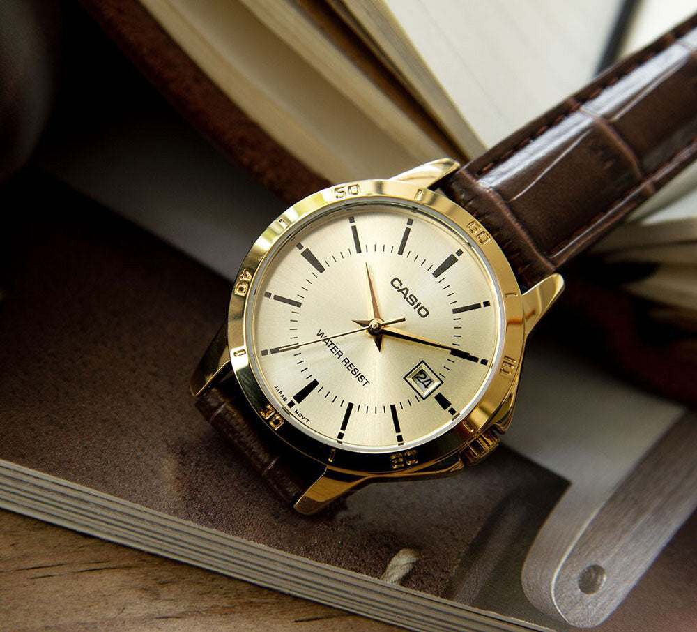 WW0179 Casio Standard Date Belt Watch MTP-V004GL-9AUDF