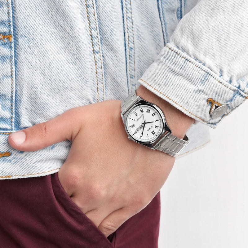 Casio Day Date Chain Watch MTP-V006D-7BUDF in Bangladesh – STYLEBUD.COM