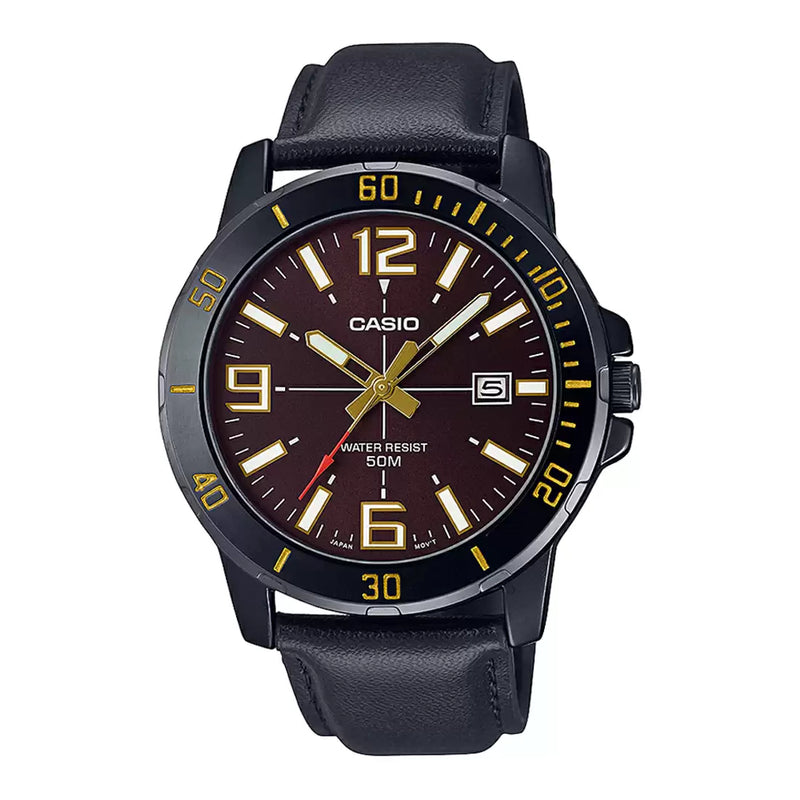 WW1966 Casio Enticer Date Black Belt Watch MTP-VD01BL-5BVUDF