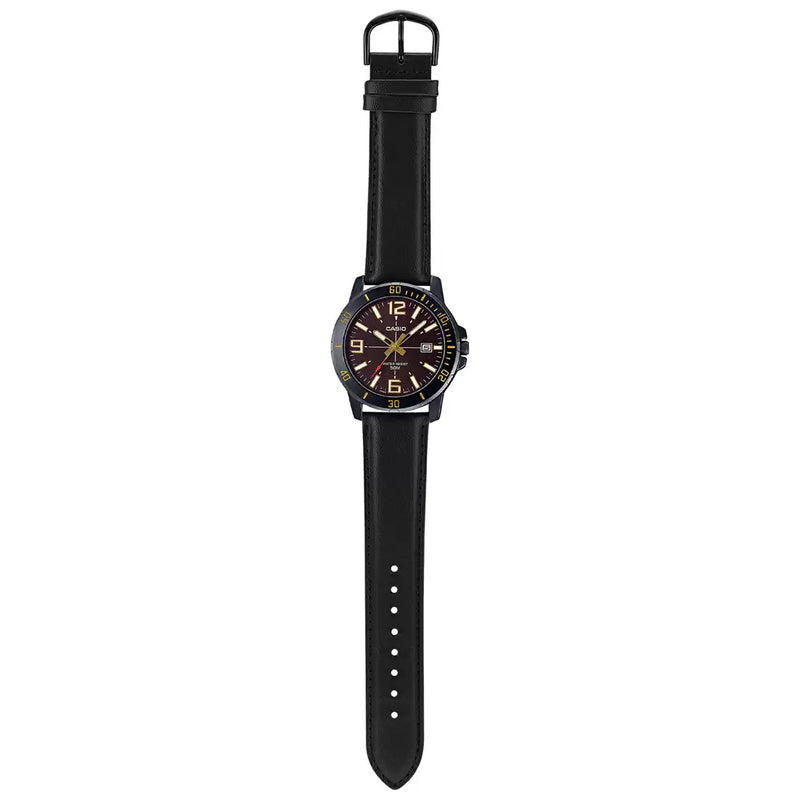 WW1966 Casio Enticer Date Black Belt Watch MTP-VD01BL-5BVUDF