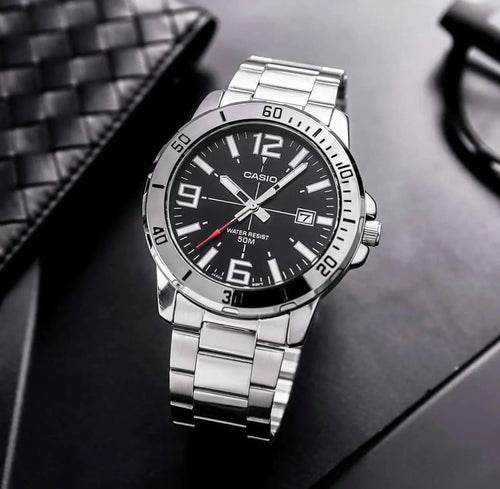 WW0007 Casio Enticer Date Chain Watch MTP-VD01D-1BVUDF