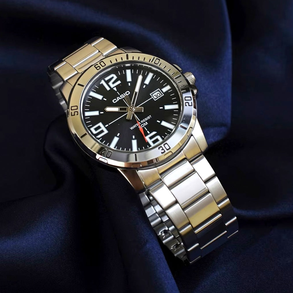 WW0007 Casio Enticer Date Chain Watch MTP-VD01D-1BVUDF