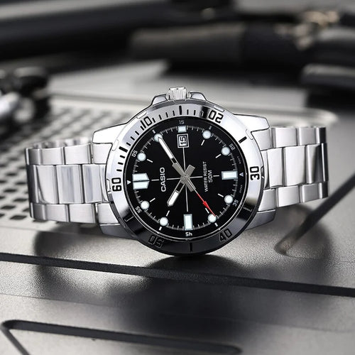 WW0008 Casio Enticer Date Chain Watch MTP-VD01D-1EVUDF