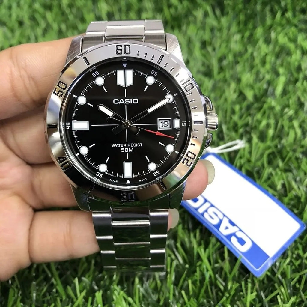 WW0008 Casio Enticer Date Chain Watch MTP-VD01D-1EVUDF