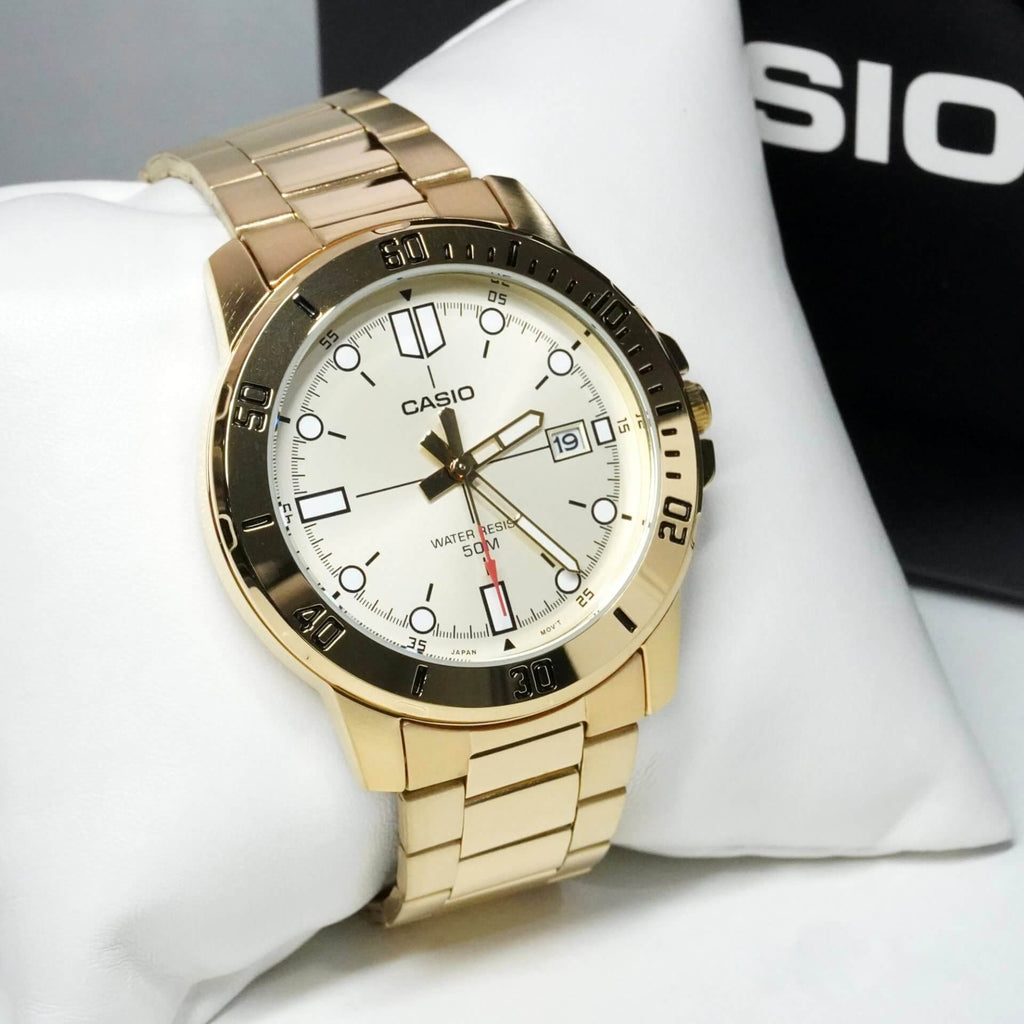 WW1318 Casio Enticer Date Golden Chain Watch MTP-VD01G-9EVUDF