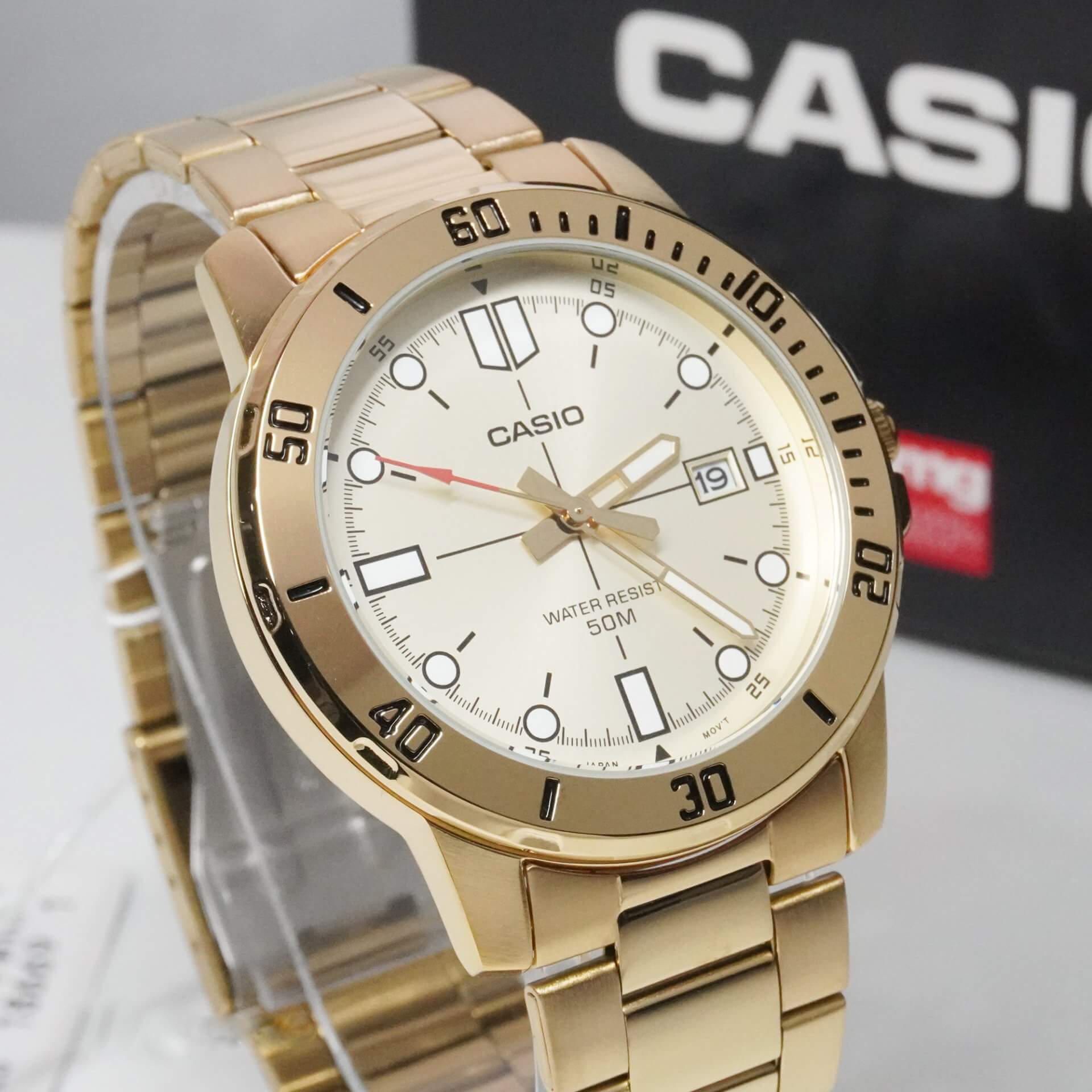 WW1318 Casio Enticer Date Golden Chain Watch MTP-VD01G-9EVUDF