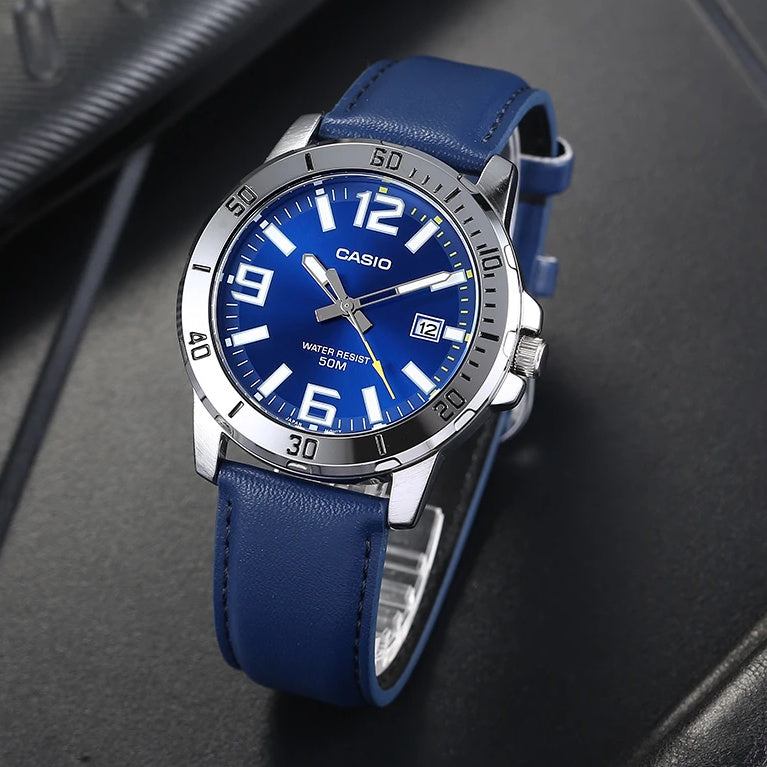 WW1135 Casio Enticer Date Belt Watch MTP-VD01L-2BVUDF