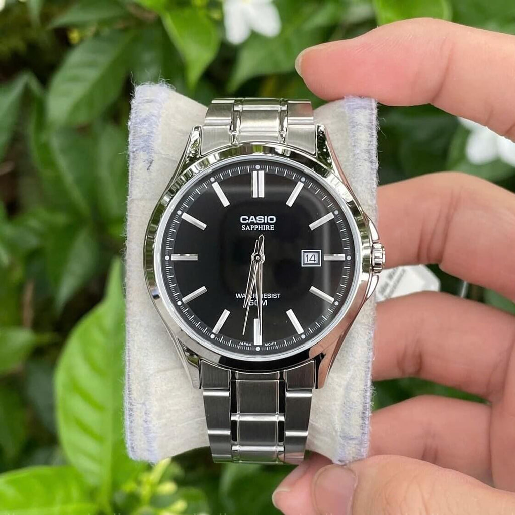 WW3195 Casio Standard Sapphire Date Chain Watch MTS-115D-1AVDF