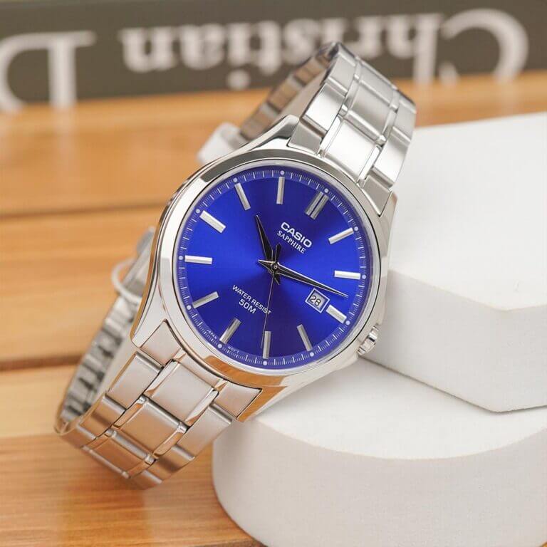 WW3196 Casio Standard Sapphire Date Chain Watch MTS-115D-2A1VDF