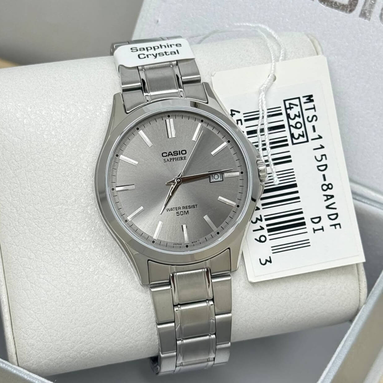 WW3199 Casio Standard Sapphire Date Chain Watch MTS-115D-8AVDF