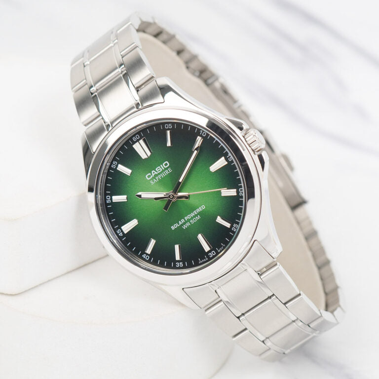 WW3192 Casio Standard Sapphire Solar Powered Chain Watch MTS-RS100D-3AVDF
