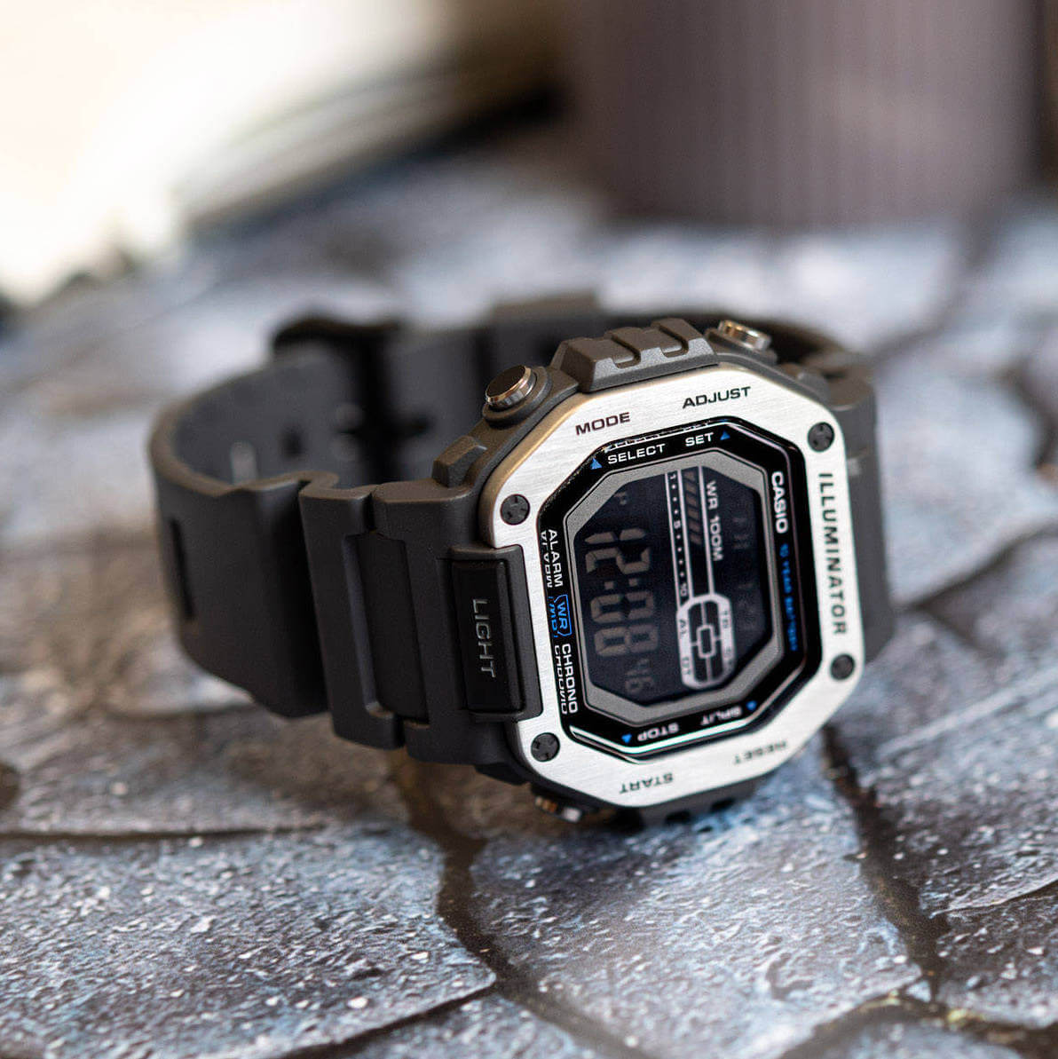 WW2861 Casio Standard Illuminator Digital Resin Belt Watch MWD-110H-8BVDF