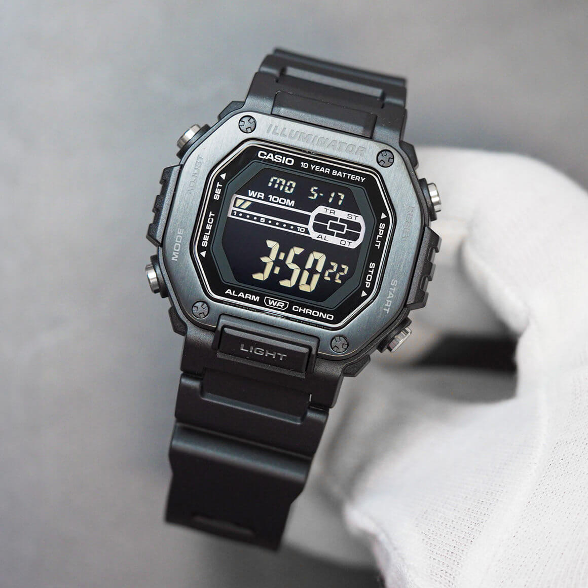 WW0442 Casio Standard Illuminator Digital Resin Belt Watch MWD-110HB-1BVDF