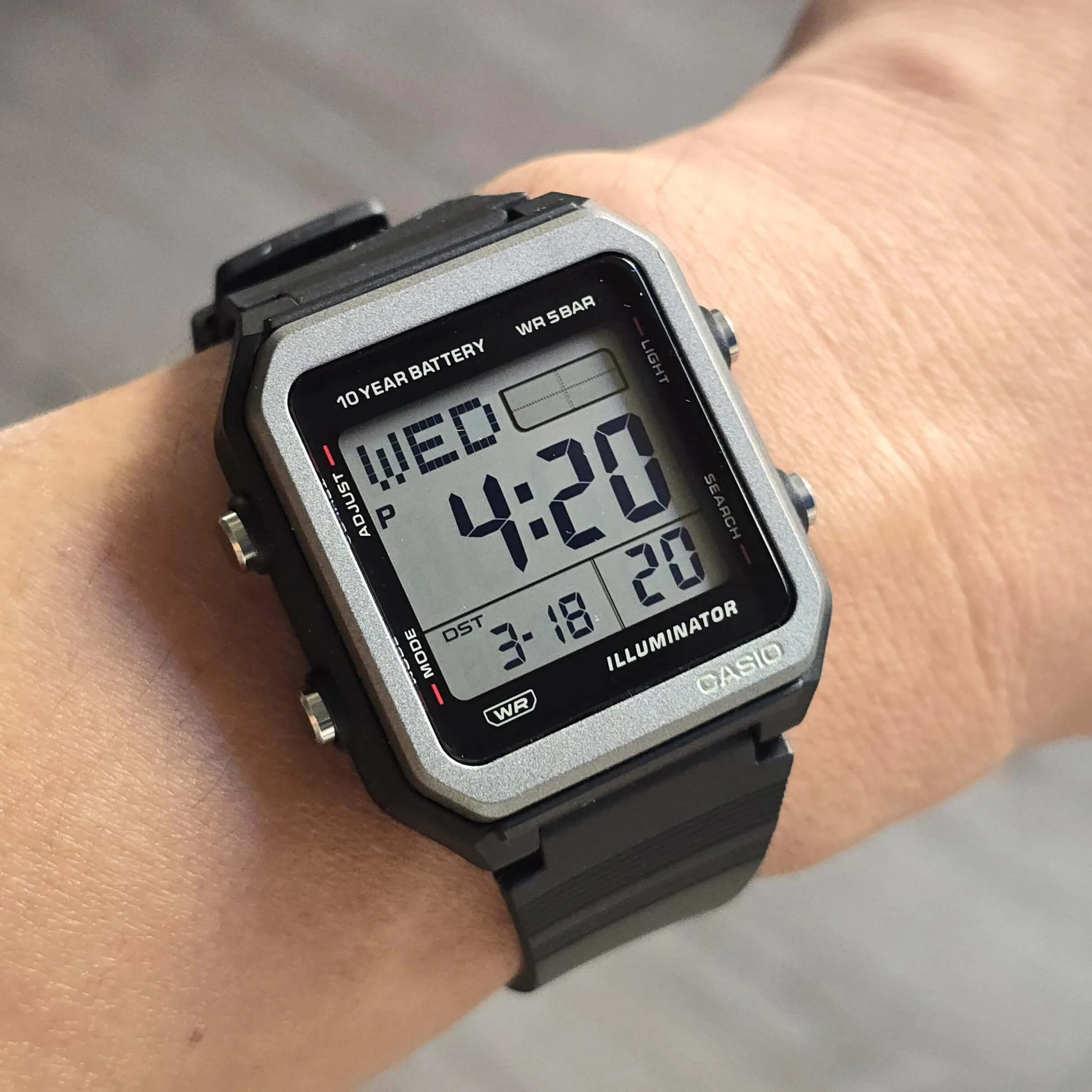 WW3182 Casio Youth Digital Resin Belt Watch W-221H-1AVDF
