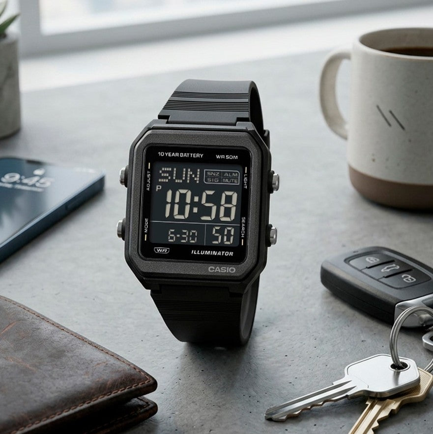WW3183 Casio Youth Digital Resin Belt Watch W-221H-1BVDF