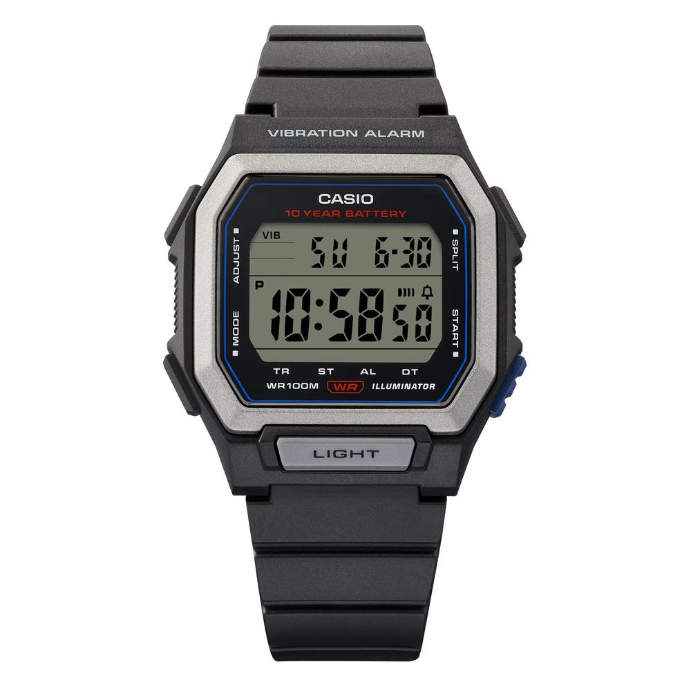 WW3228 Casio Standard Vibration Alarm Digital Resin Belt Watch W-738H-1AVDF