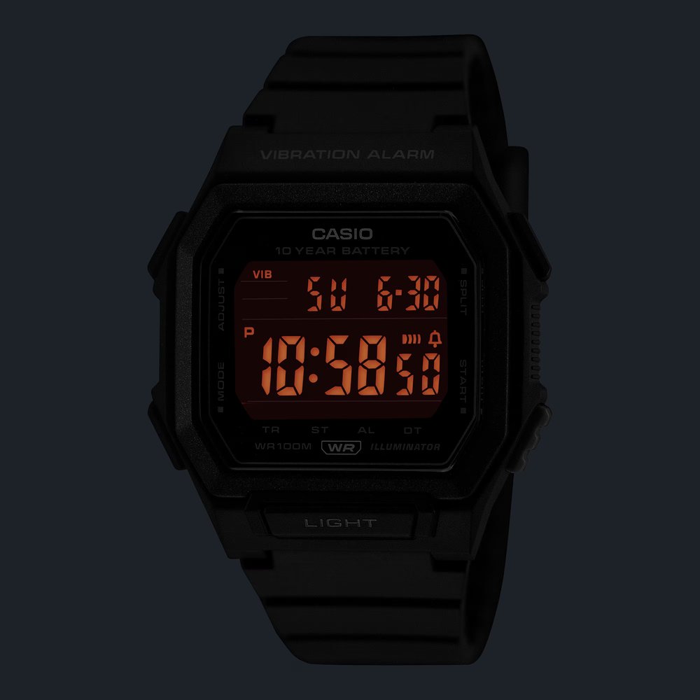 WW3229 Casio Standard Vibration Alarm Digital Resin Belt Watch W-738H-1BVDF