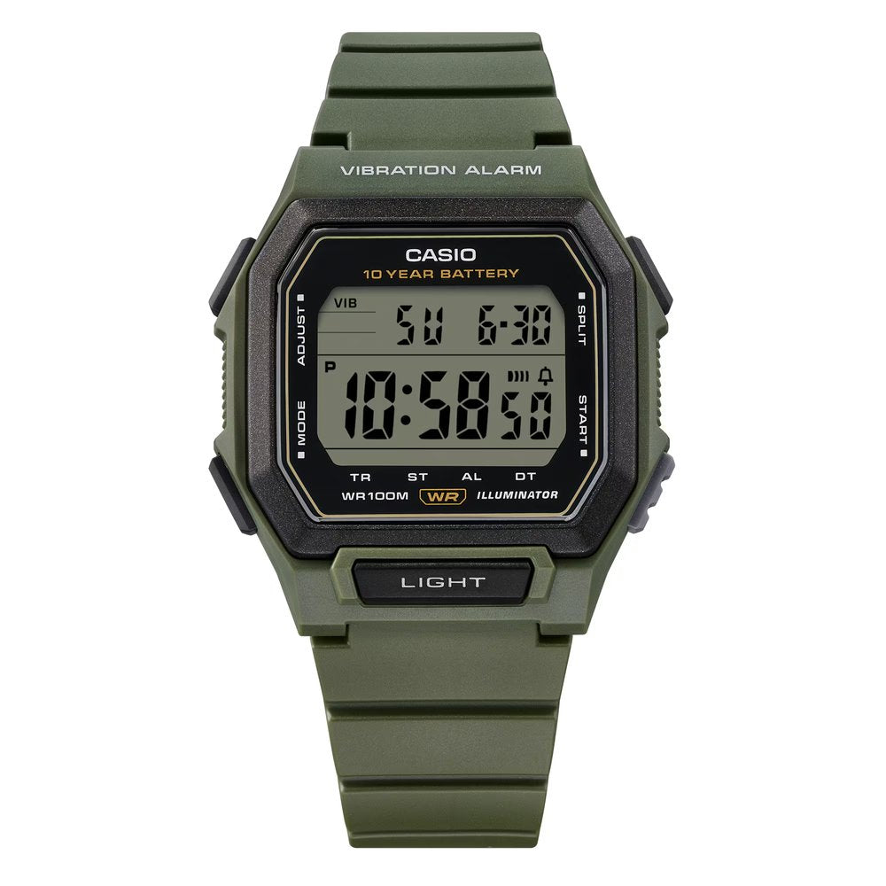 WW3230 Casio Standard Vibration Alarm Digital Resin Belt Watch W-738H-3AVDF