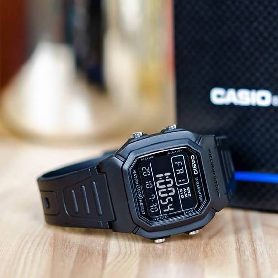 WW1103 Casio Youth Dual Time Digital Resin Belt Watch W-800H-1BVDF