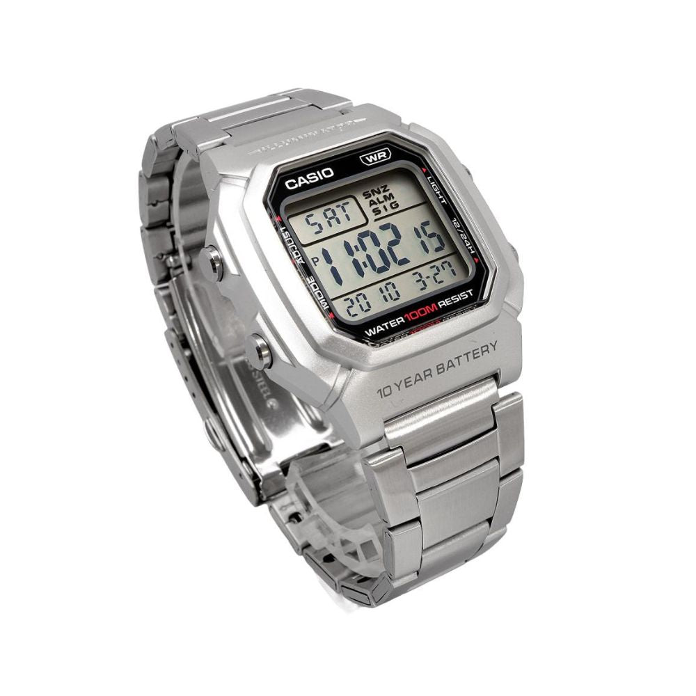 WW2099 Casio Youth Dual Time Digital Chain Watch W-800HD-1AVDF