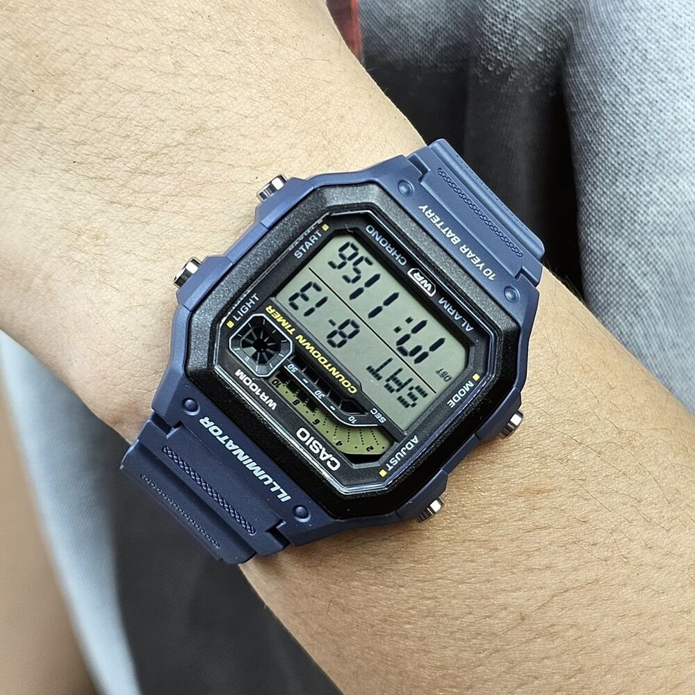 WW0383 Casio Standard Illuminator Digital Resin Belt Watch WS-1600H-2AVDF
