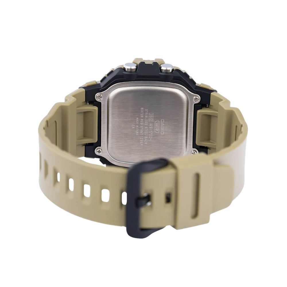 WW2920 Casio Standard Moon Phase Digital Resin Belt Watch WS-1700H-5AVDF