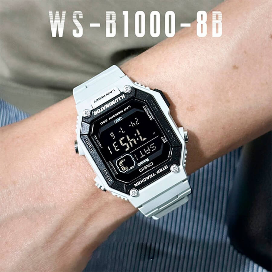 WW2940 Casio Standard Step Tracker Bluetooth Resin Belt Watch WS-B1000-8BVDF