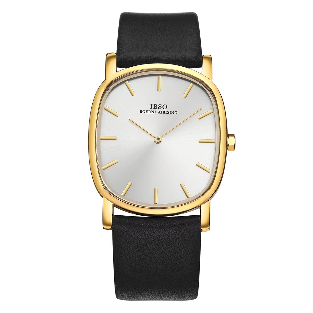 WW2024 IBSO Slim Leather Belt Watch B2698G