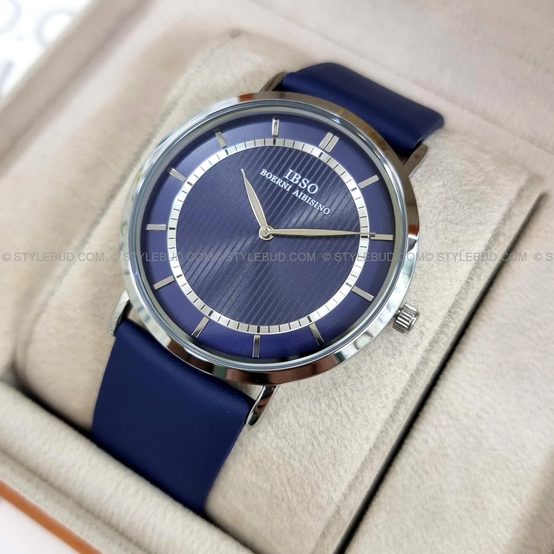 IBSO B2246G Silver Body Blue Dial Blue Belt Watch