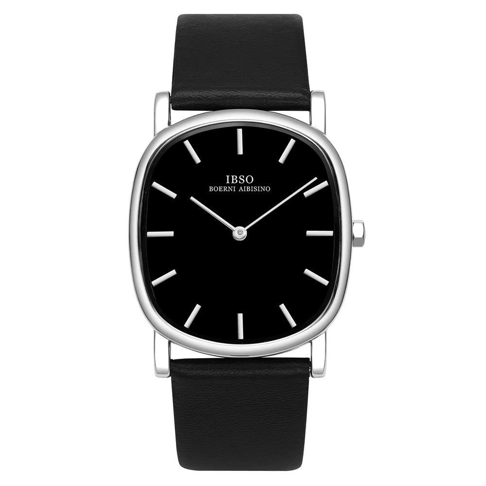 IBSO B2698G Silver Body Black Dial Black Belt Watch