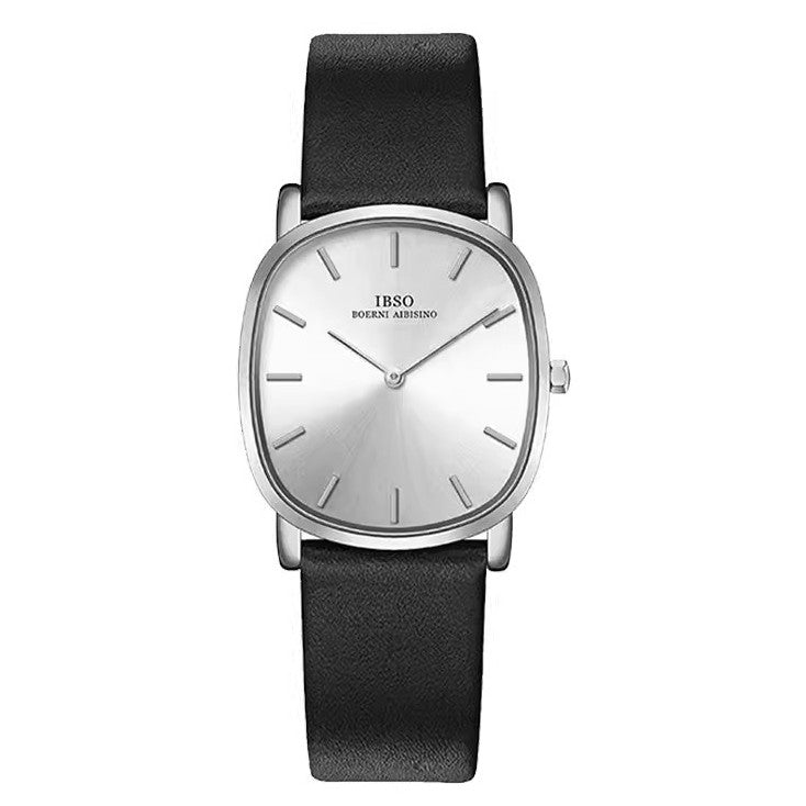 IBSO B2698G Silver Body Silver Dial Black Belt Watch