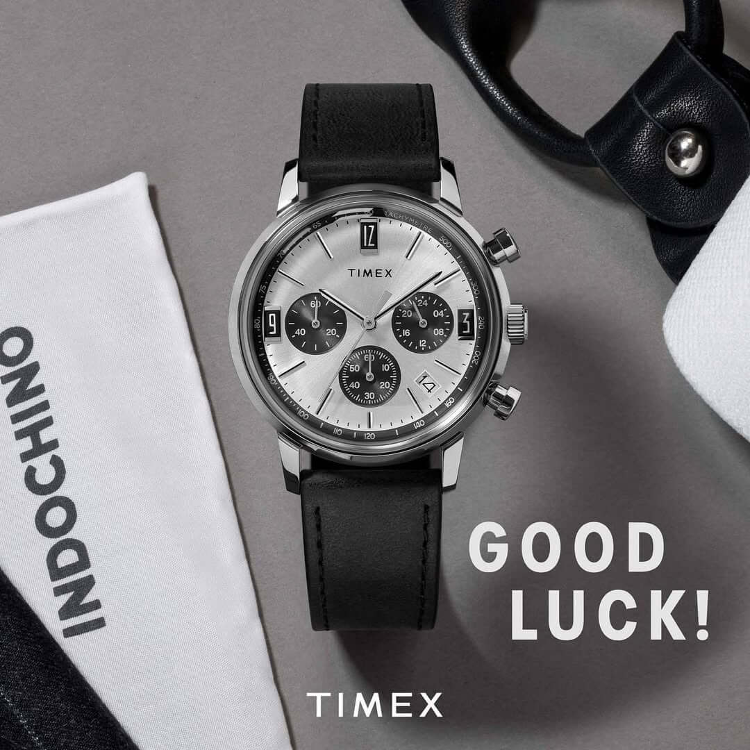 WW3022 Timex Marlin Chronograph Leather Belt Watch TW2W10300