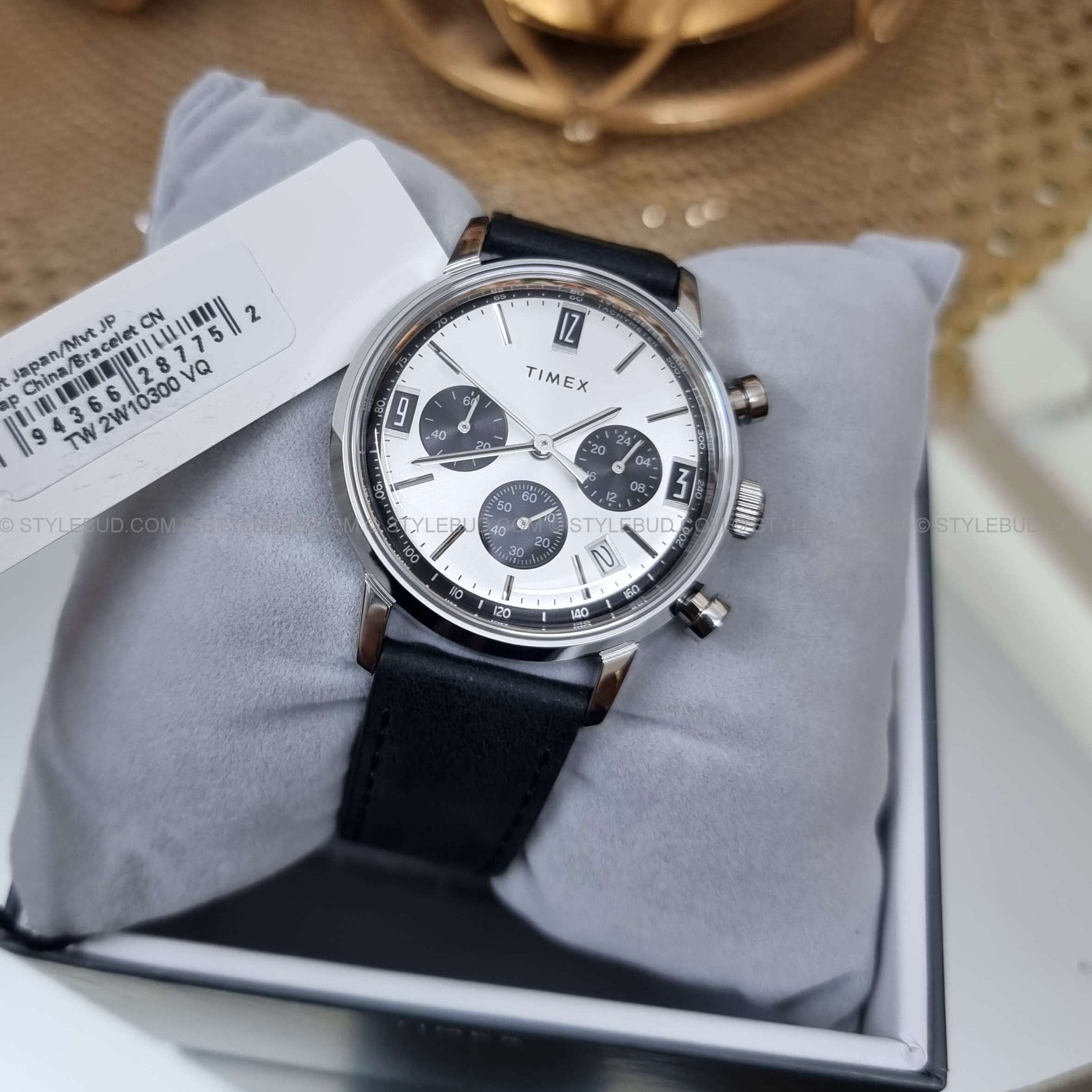 WW3022 Timex Marlin Chronograph Leather Belt Watch TW2W10300