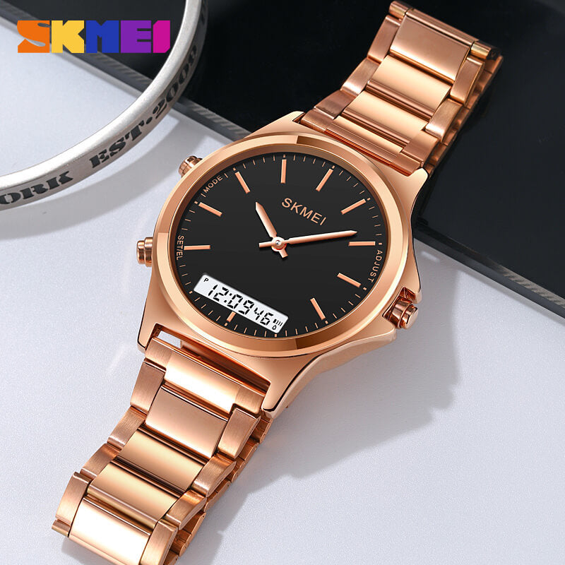 WW2573 Skmei 2120 Rose Gold Black Watch