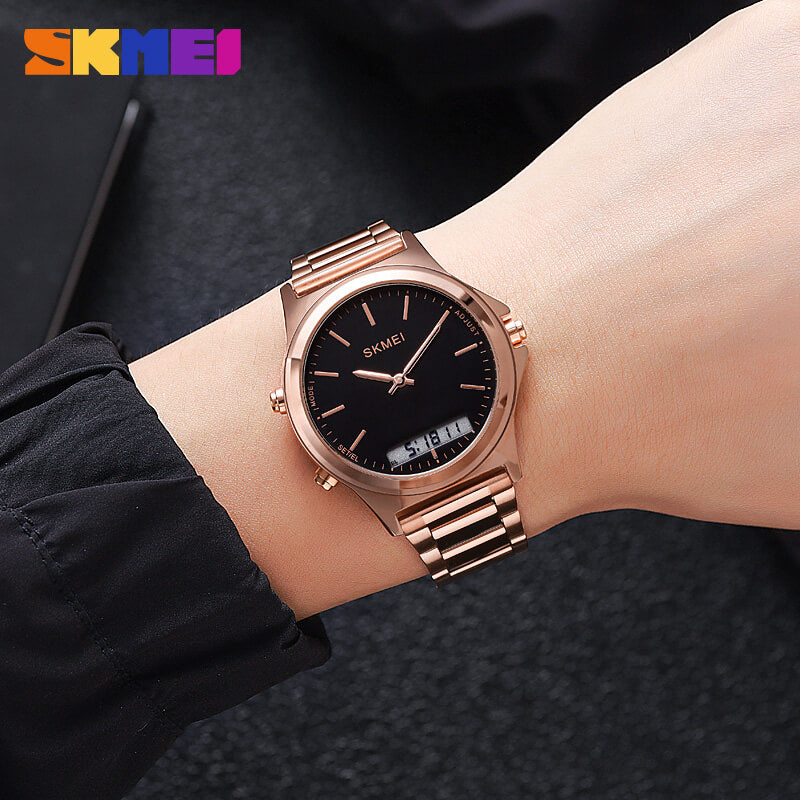 WW2573 Skmei 2120 Rose Gold Black Watch