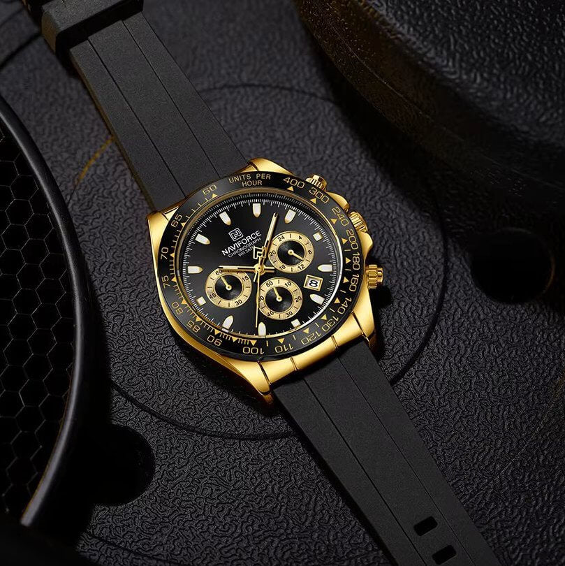 WW2912 Naviforce Chronograph Silicone Belt Watch NF8054
