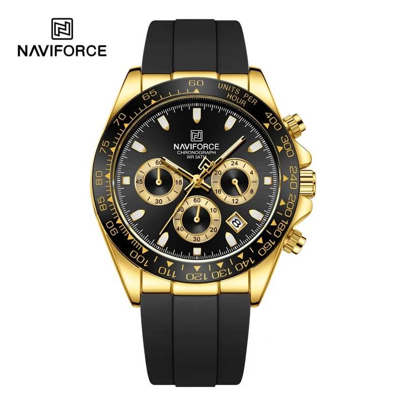 WW2912 Naviforce NF8054 Golden Black Black Watch