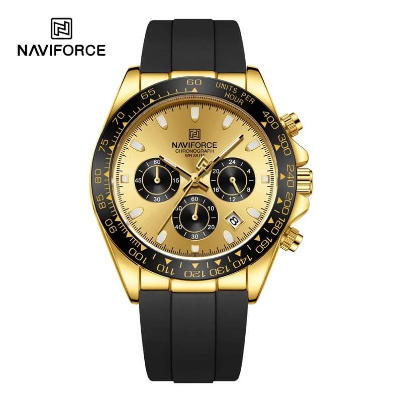 WW2914 Naviforce NF8054 Golden Golden Black Watch