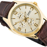 WW0025 Casio Enticer Multifunction Golden Belt Watch MTP-V301GL-9AUDF