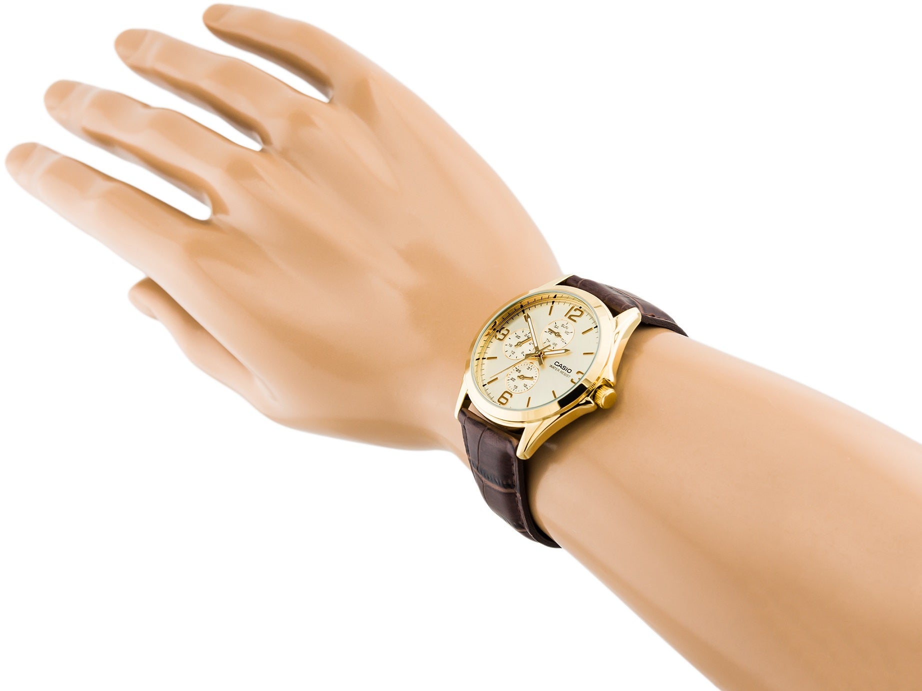 WW0025 Casio Enticer Multifunction Golden Belt Watch MTP-V301GL-9AUDF