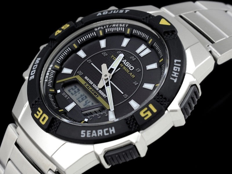 WW0386 Casio Tough Solar Dual Time Chain Watch AQ-S800WD-1EVDF