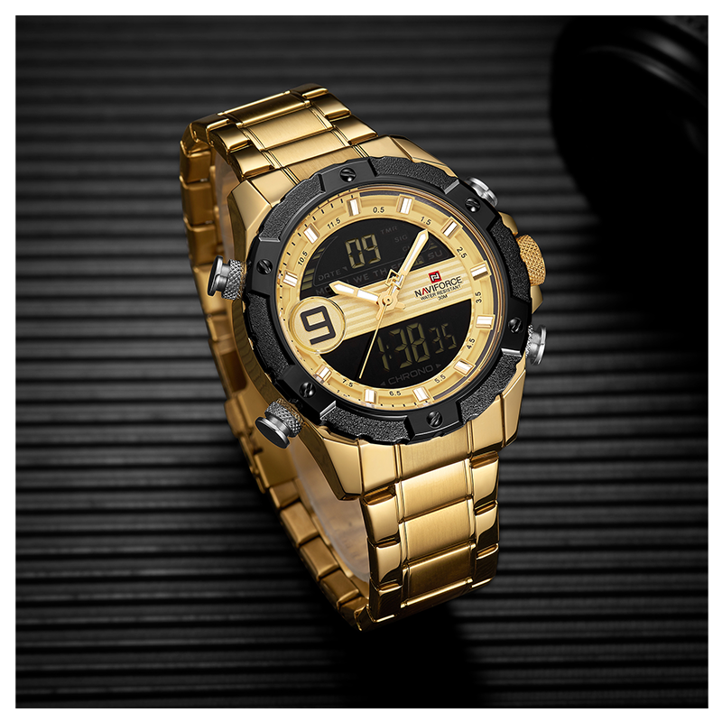 WW1132 Naviforce Multifunction Dual Time Chain Watch NF9146M