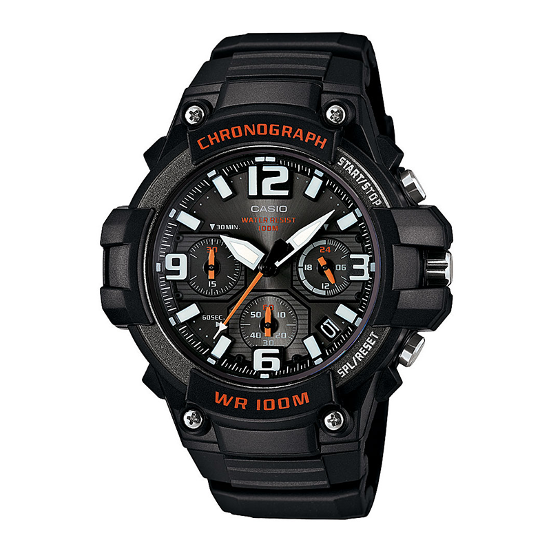 WW0528 Casio Chronograph Sports Resin Belt Watch MCW-100H-1AVDF