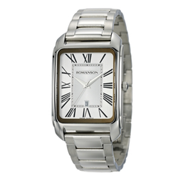WW1027 Romanson Stainless Steel Date Chain Watch TM2632MM