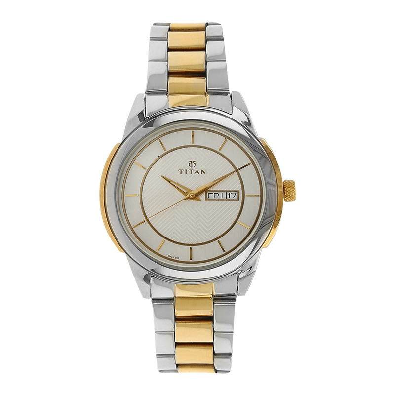 WW0685 Titan Analog Day Date Chain Watch 1585BM01
