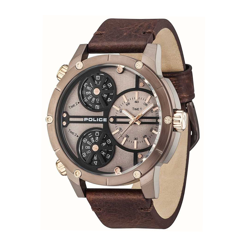WW0209 Police Rattlesnake Triple Time Belt Watch PL14699JSBN12