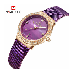 WW1180 Naviforce Ladies Date Mesh Chain Watch NF5005L