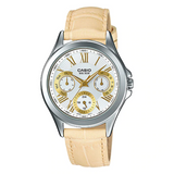 WW1201 Casio Enticer Multifunction Ladies Leather Belt Watch LTP-E308L-7A1VDF